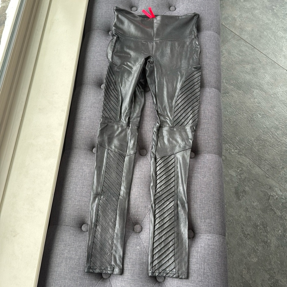 Spanx, faux leather, Moto legging, size small